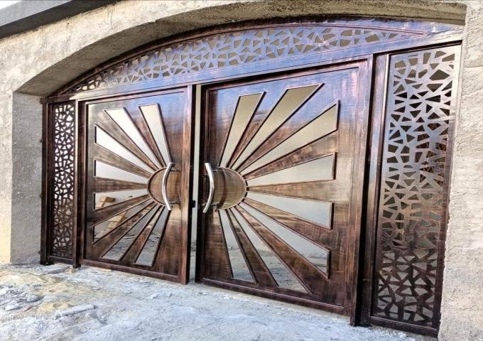 حدادبوابات حديد ثقيلة حواجز أمان حي النهضة