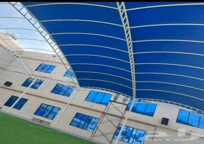 مظلات ساحات مدارس  طلاب حي الشفاء