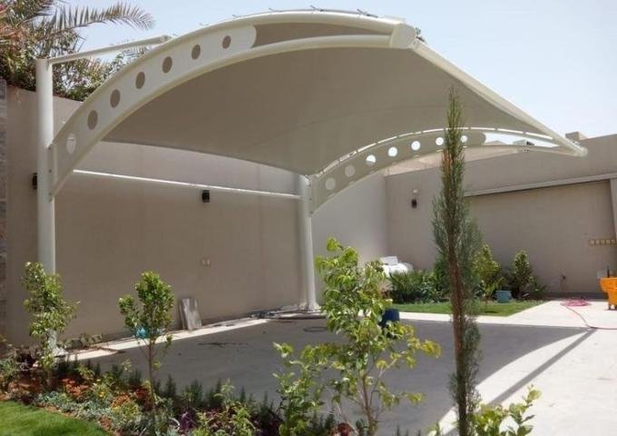 مظلات في الحوش مظلة مخروطي حداد في الرياض